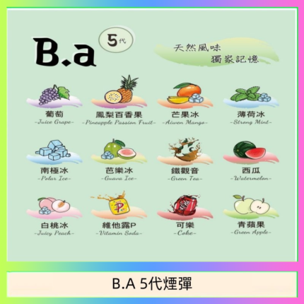 B.A 5代主機煙彈電子煙一盒三顆